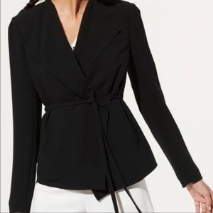 Aritzia Babaton Black Rickon Blazer Jacket Tie Waist - Small